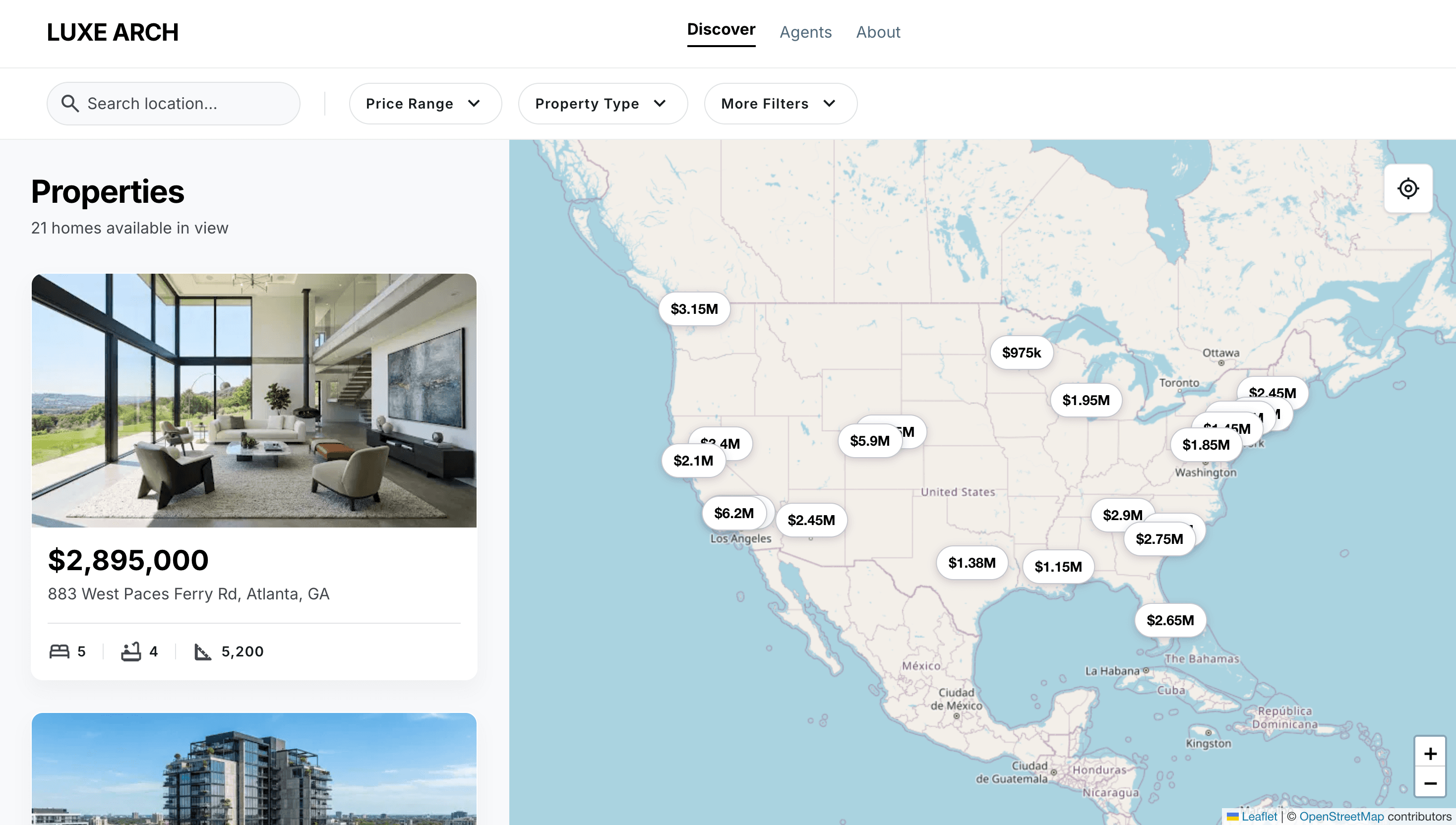 Real Estate / Listings screenshot